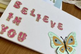 homemade greeting card that says i believe in you