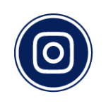 Blue and white instagram icon.