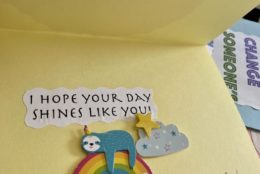 homemade greeting card that says I hope your day shines like you