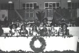 old black and white photo of the boards head event