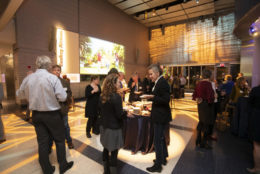 crowded ballroom at a formal event