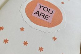 homemade card that says you are