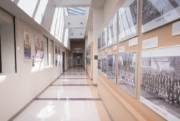 SMD hallway with old class photos on the wall