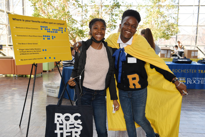 2 students posing for camera