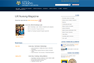 screenshot of UR Nursing Magazine page