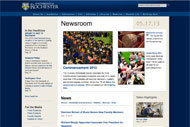 screenshot of university newsroom webpage