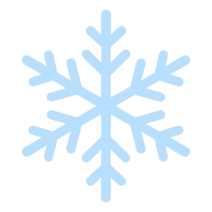 A blue snowflake