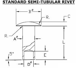 Semitubular Rivet