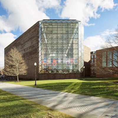 An exterior shot of Wilson Commons.