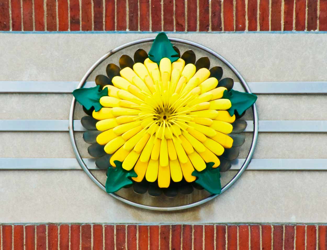 Dandelion sculpture at University of Rochester