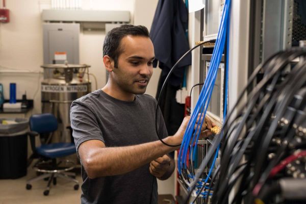 Person works on project at University of Rochester.