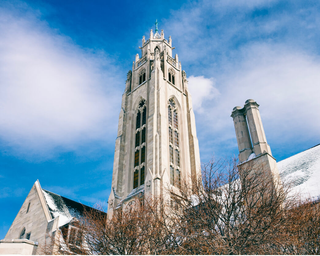 Memorial Art Gallery exterior showing Cutler Union Tower