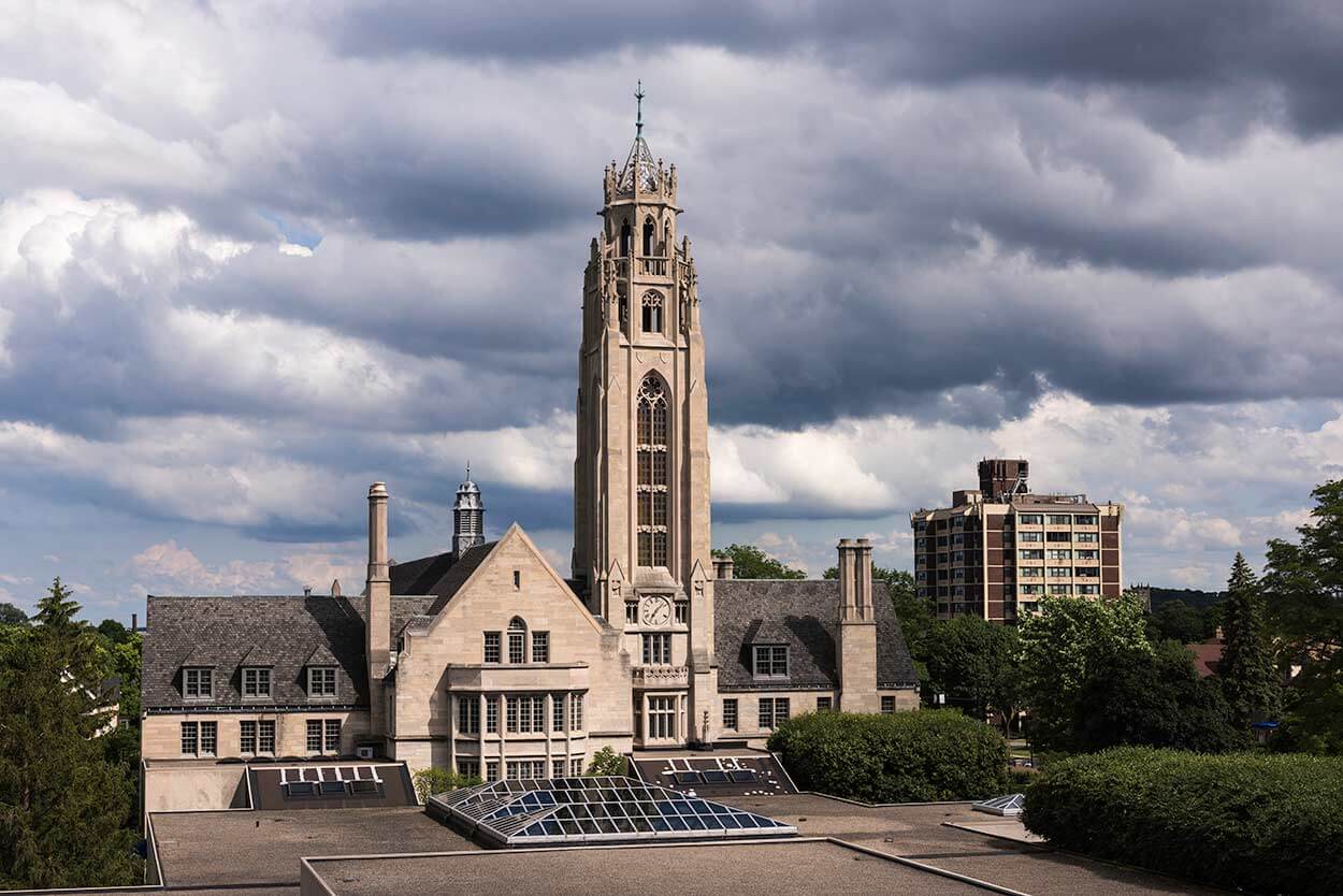 Memorial Art Gallery exterior showing Cutler Union Tower