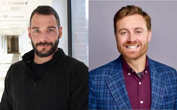 Headshots of Phlotonics employees Dr. Daniel Steiner (CTO) left; Dr. Michael “Mickey” Bryan (CEO) right