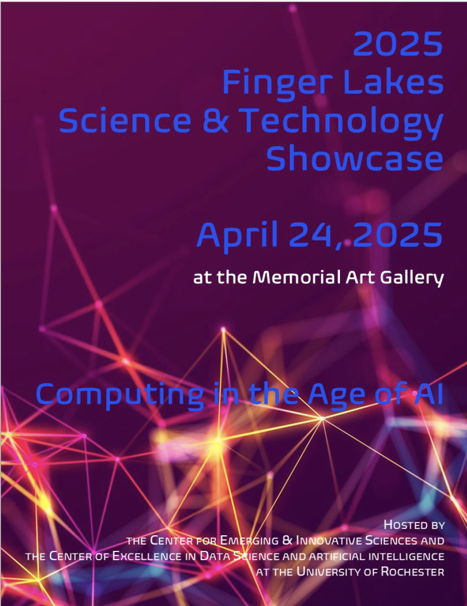The Cover of the Showcase Abstract Booklet featuring a purple background with light weblike features