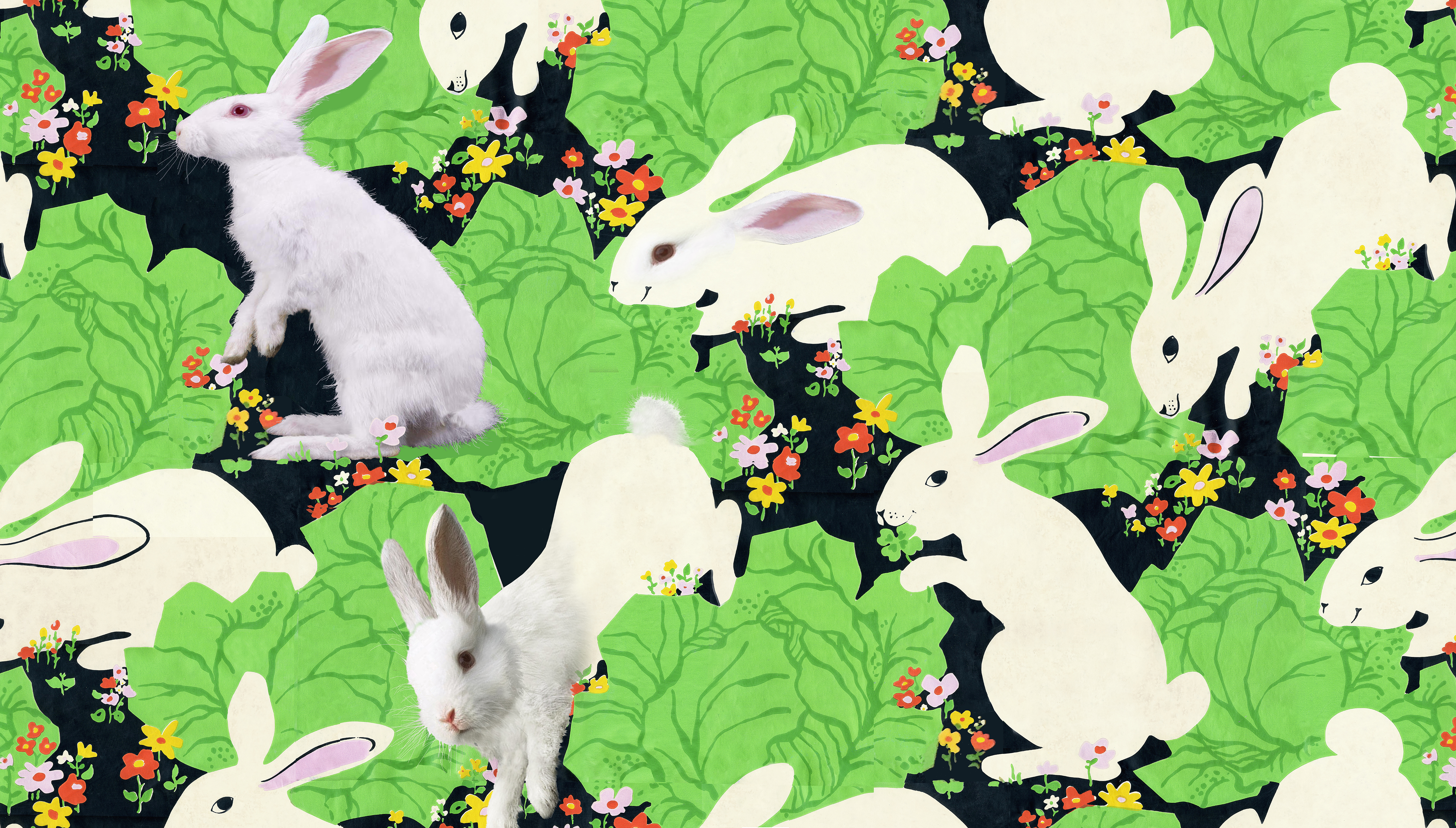 Detail of altered existing wallpaper