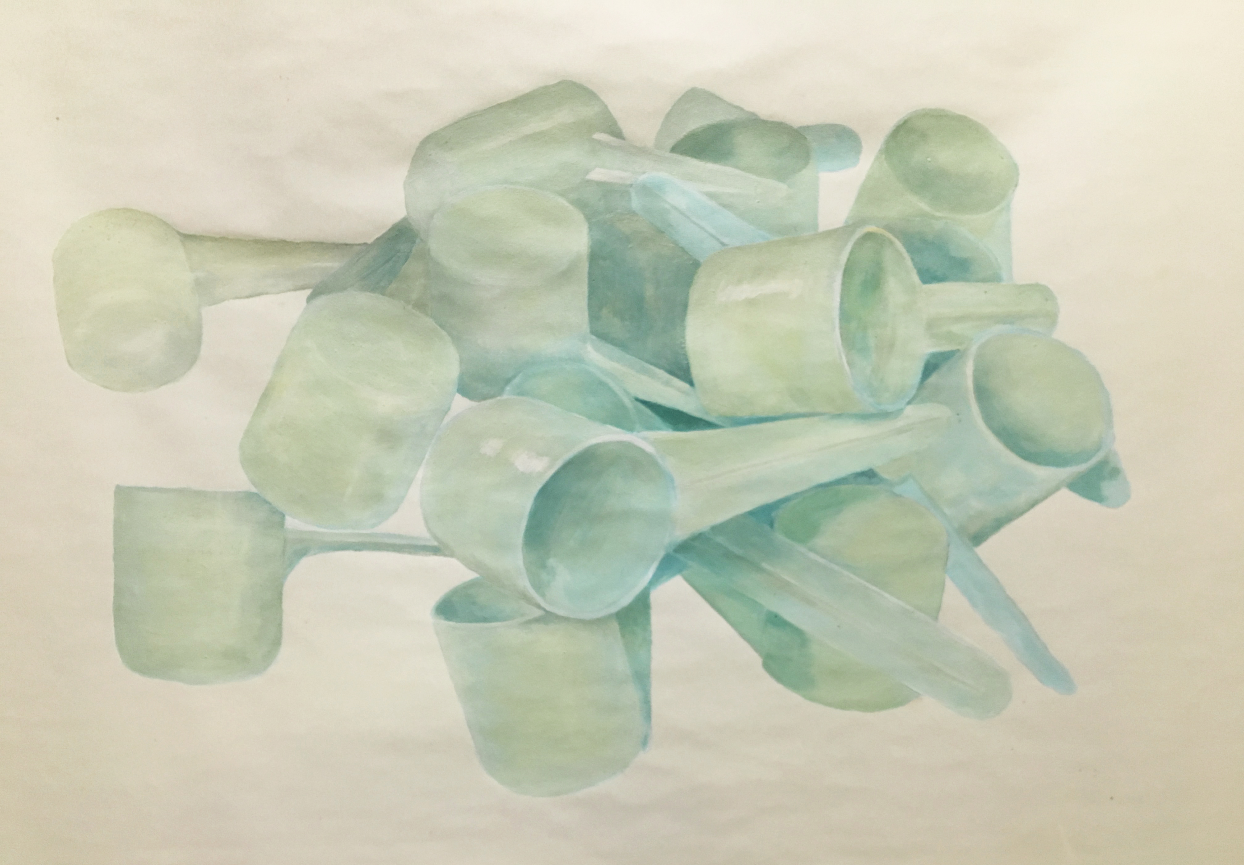 acrylic on found screen