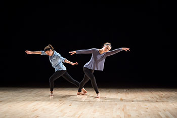 Students dancing in studio.