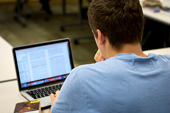 University of Rochester students participate in the Writing, Speaking, and Argument Program class.