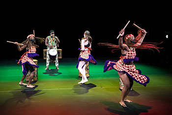 Confluence dance dress rehearsal at Sloan Performing Arts Center.