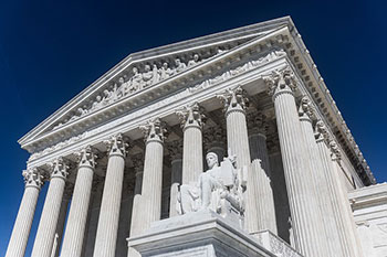 Exterior of US supreme court building