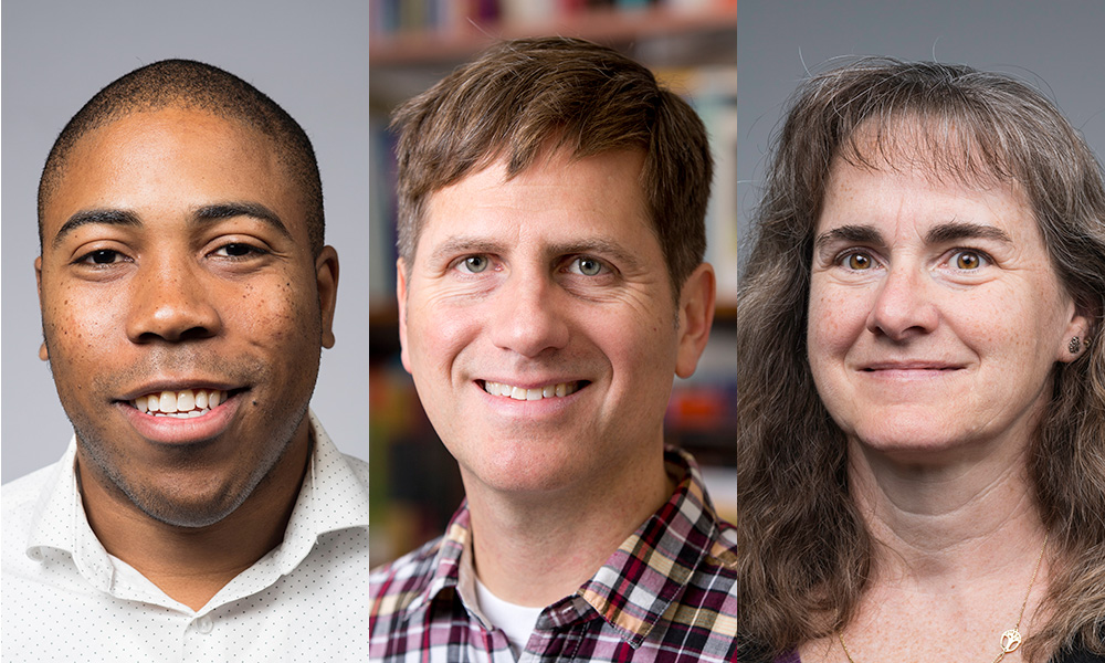 From left: Will Bridges, Jason Middleton, and Elaine Sia are being recognized for their teaching accomplishments.