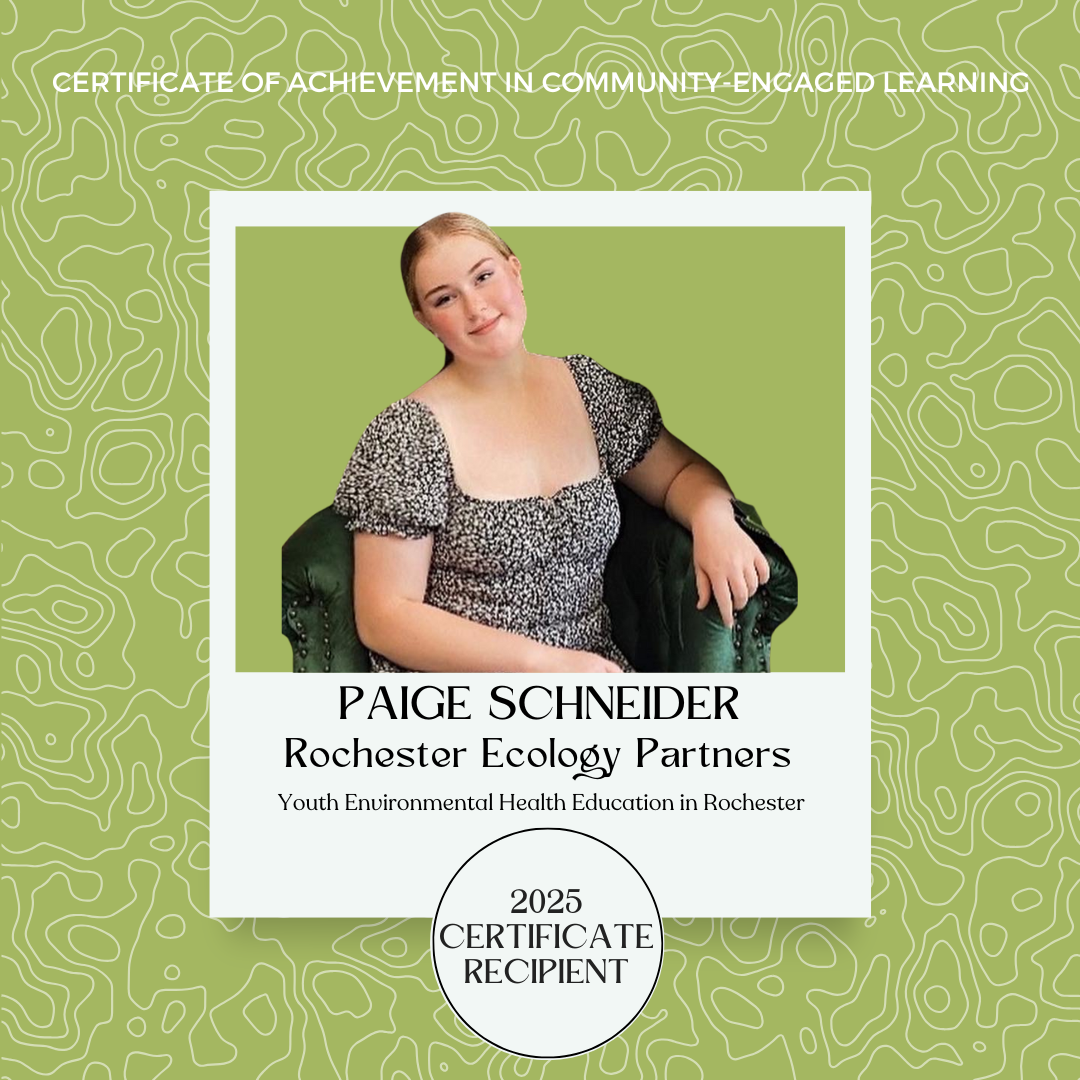 A headshot of the recipient in a Polaroid frame on a colored graphic background.