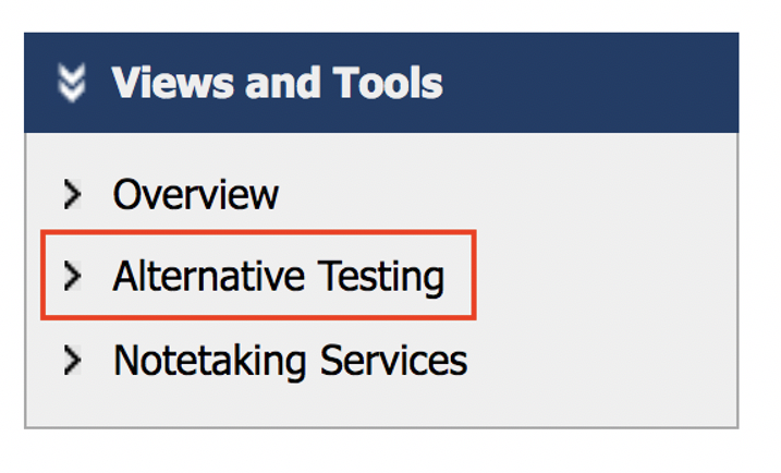 Screenshot of DR Instructor Portal menu