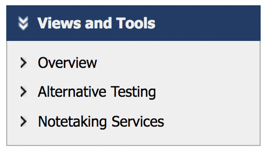 Screenshot of DR Instructor Portal Menu