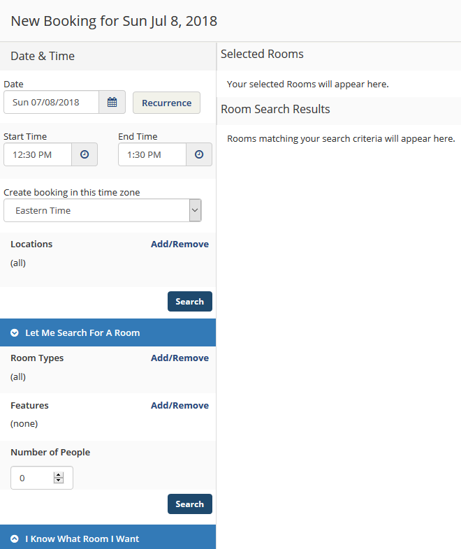 Booking Options