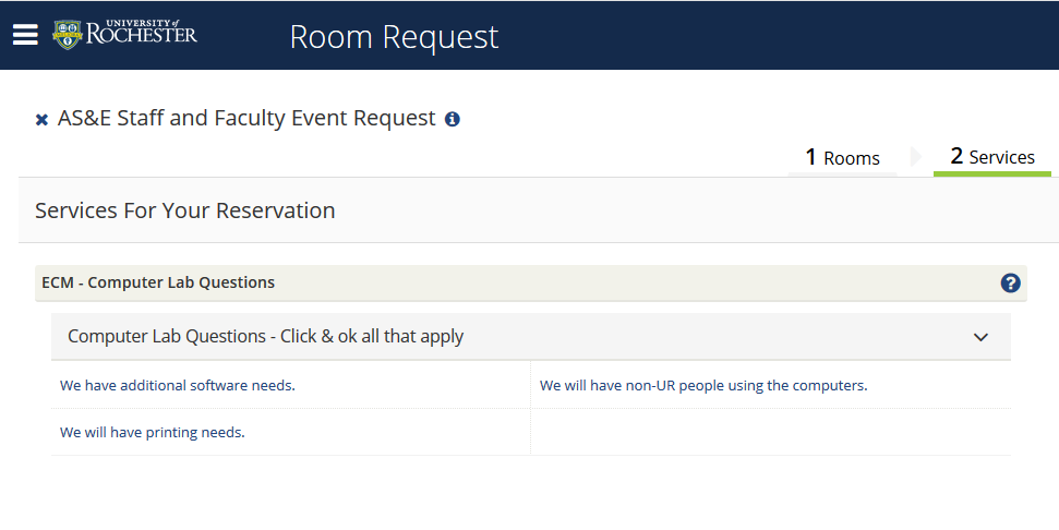 Services available to your registration