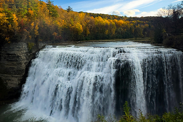 The falls at Letchworth State Park.