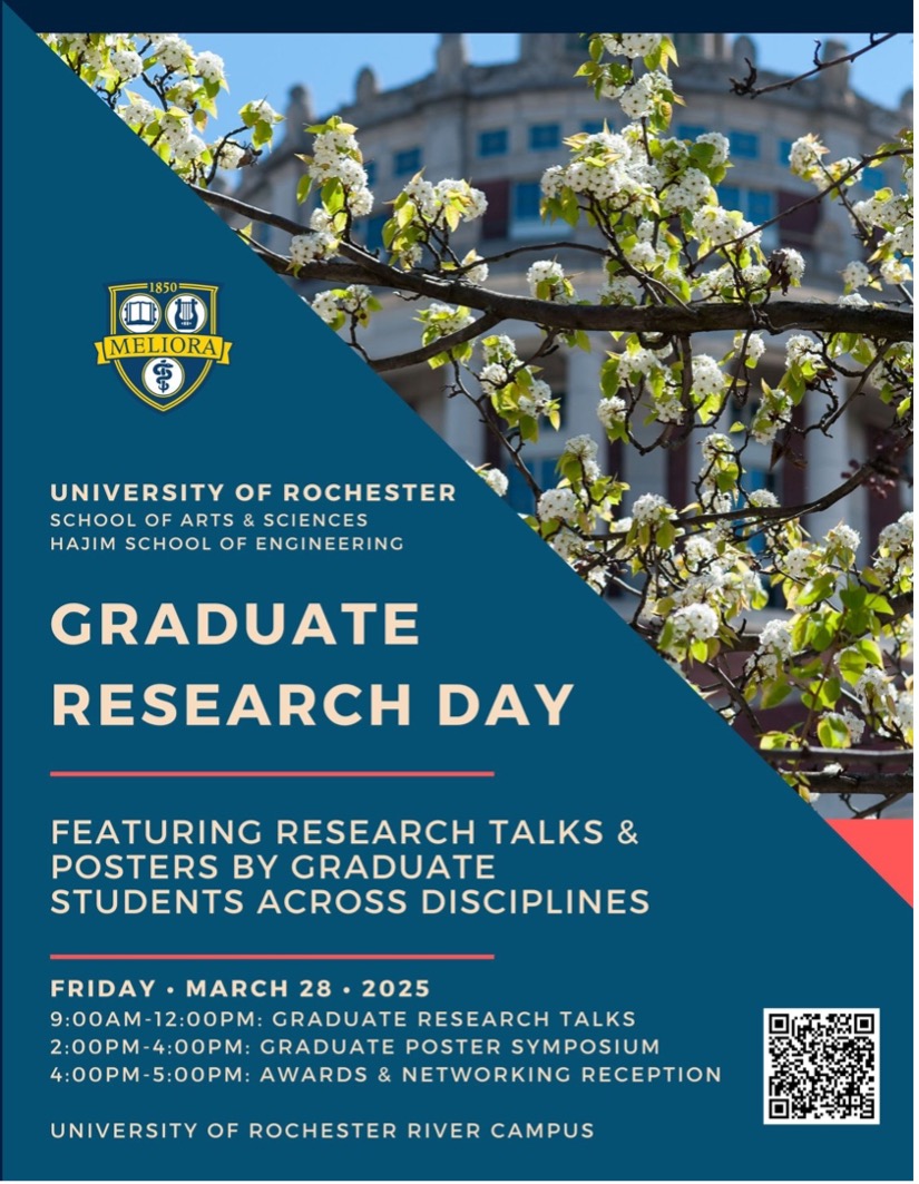 Poster for Graduate Research Day, content repeated on webpage.