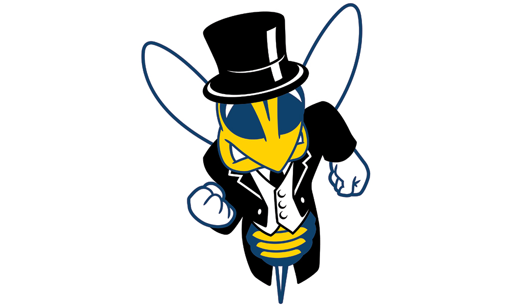 Graphic image of Rocky in a tux.