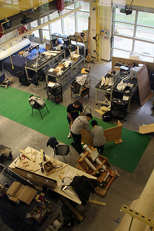 Interior view of the fabrication studio