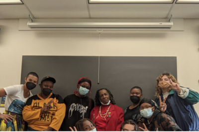 A group of students posing for the camera.