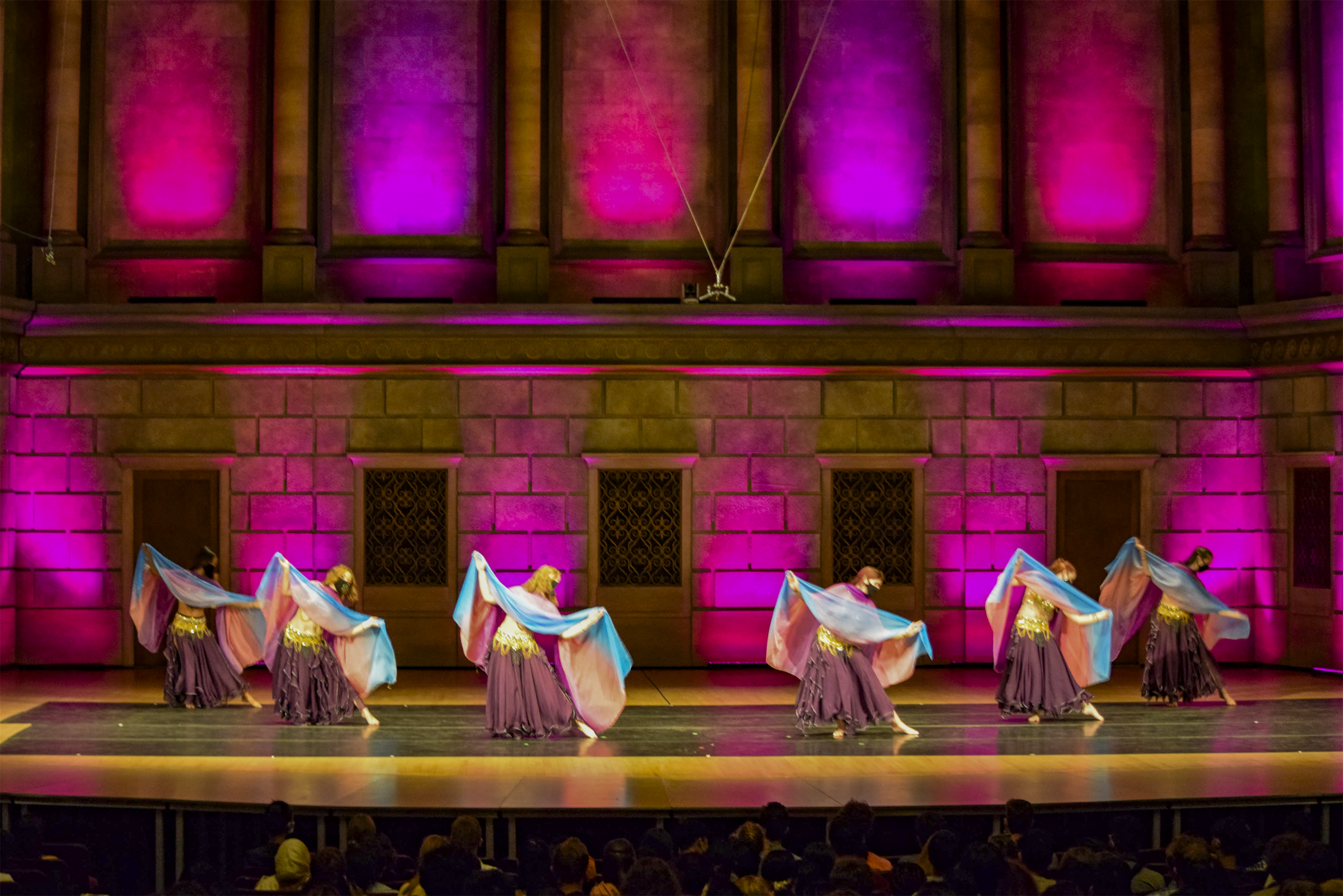 Students dancing on stage