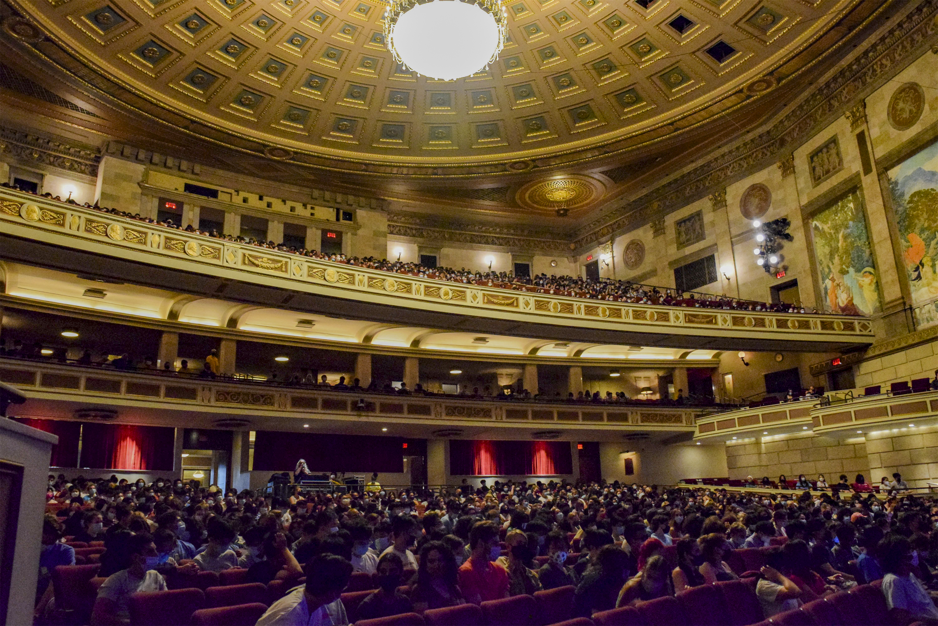 View of audience in auditorium