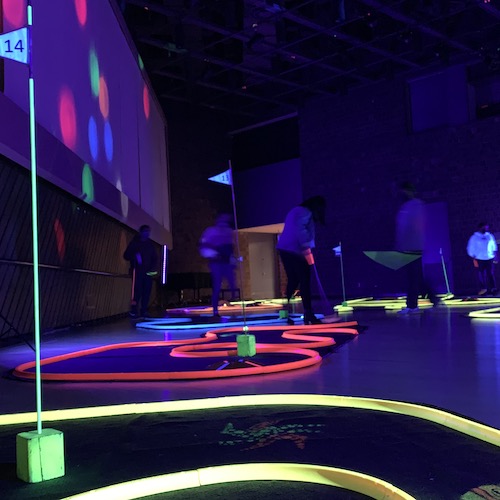 Neon golf course
