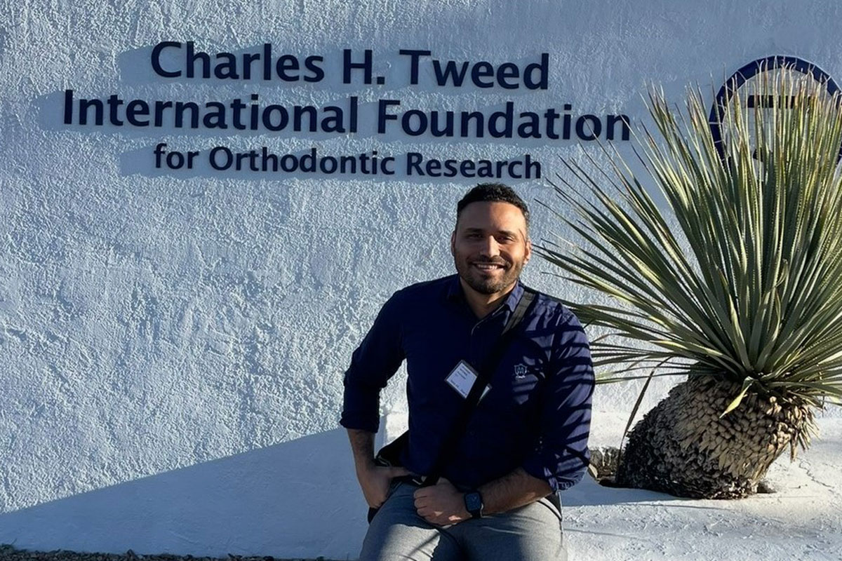Abdallah Michail, University of Rochester Class of 2025, at the Charles H. Tweed International Foundation for Orthodontic Research.