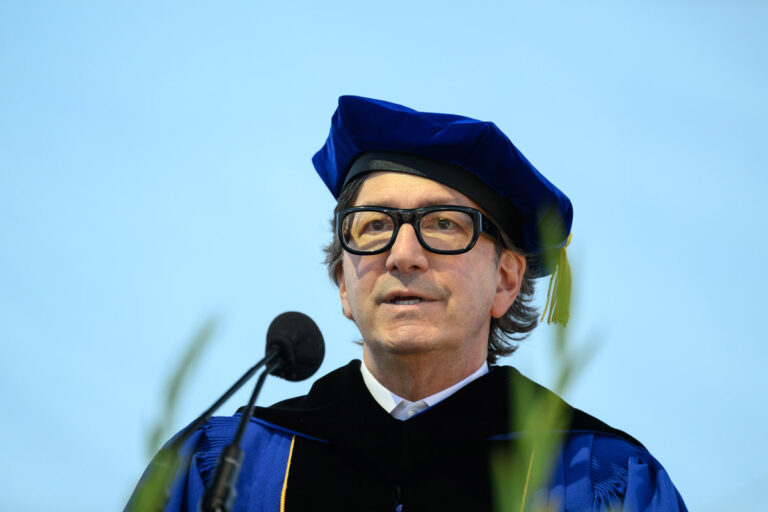 H. Christopher Boehning ’87, ’88 (MS), Chair, Board of Trustees delivers the Board ofTrustees Welcome