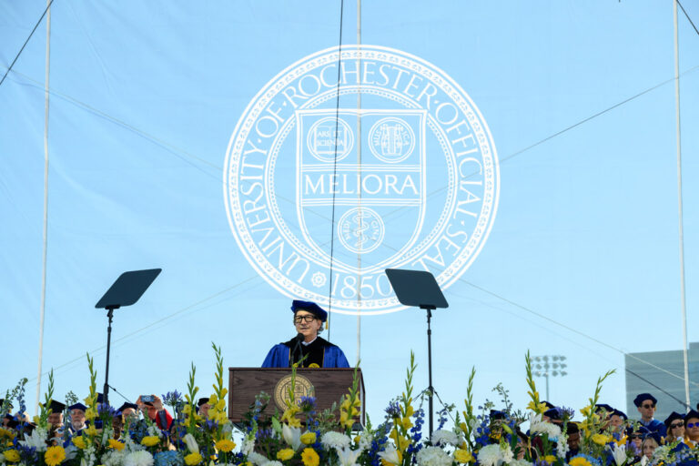 H. Christopher Boehning ’87, ’88 (MS), Chair, Board of Trustees delivers the Board ofTrustees Welcome
