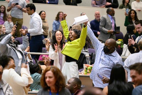 Karyssa Harris celebrates after matching at UCSF.
