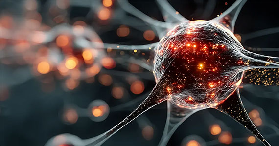 An illustration of neurons.