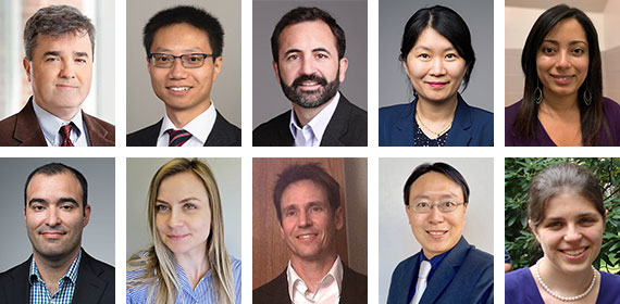 A composite of 10 headshots of faculty members who recently received promotions.