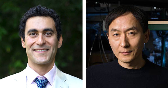 A composite of two headshots of Hussein Alluie and Chunlei Guo.