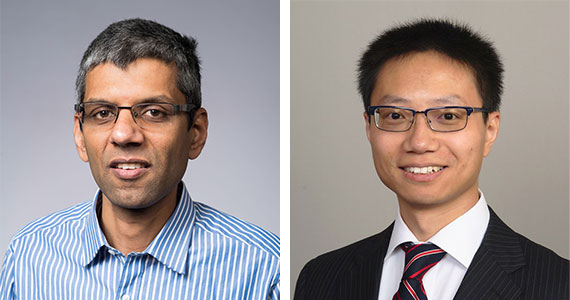 A composite of headshots of Ajay Anand and Zhiyao Duan.