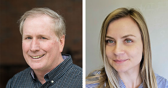 Side-by-side headshots of James McGrath and Monika Polak.