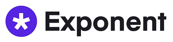 The Exponent logo featuring a dark purple circle surrounding a white asterisk.