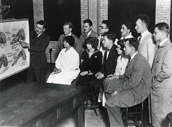 Students in the first class of the School of Medicine and Dentistry in 1925.